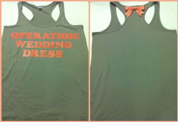 Operation Wedding Dress Workout Racerback Tank Top From RufflesWithLove
