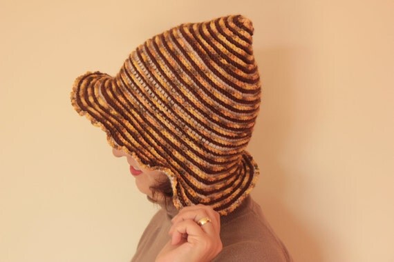 Handmade Hat Beige Cream Brown Colorful Fall Winter Fashion Gift For Her Women Fashion READY TO SHIPPING