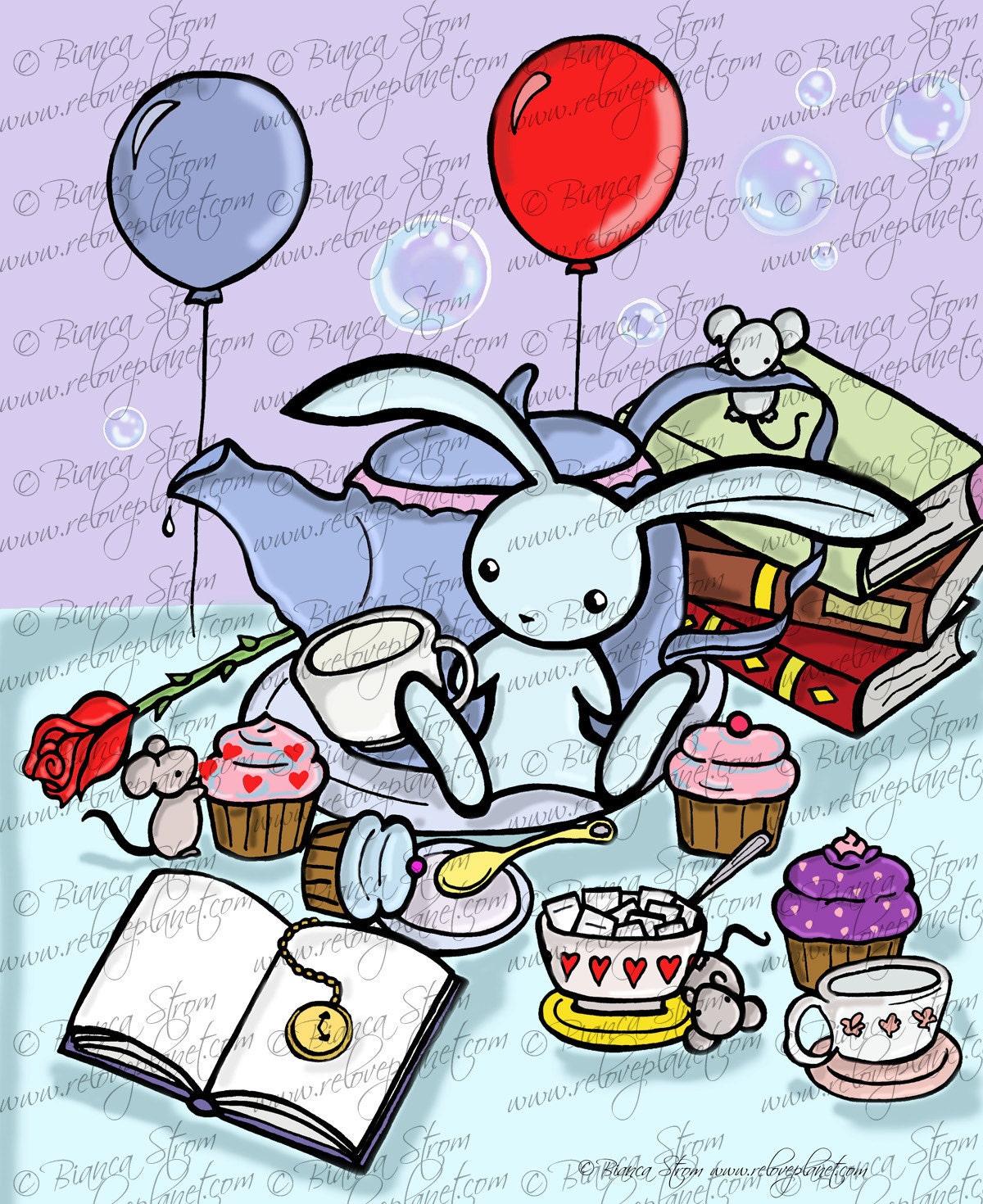 ReLove Plan.et - Tea Party in Wonderland Art Print
