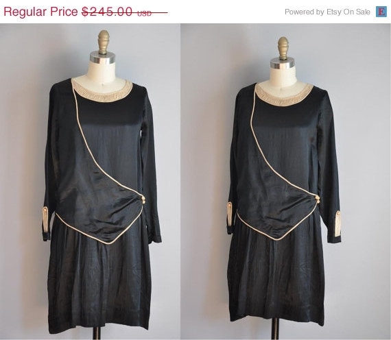 s a l e 20% OFF..//.. vintage 1920s 20s dress // 20s rare silk dress // Felix
