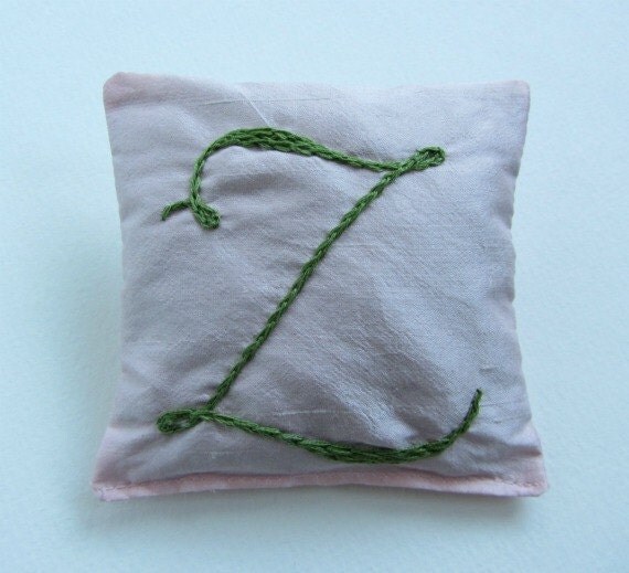 Lavender Sachet with Custom Hand Embroidery by Dolce Dreams