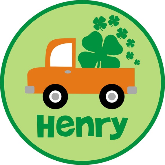 Personalized St. Patrick's Day T-Shirt - Truck with Shamrocks