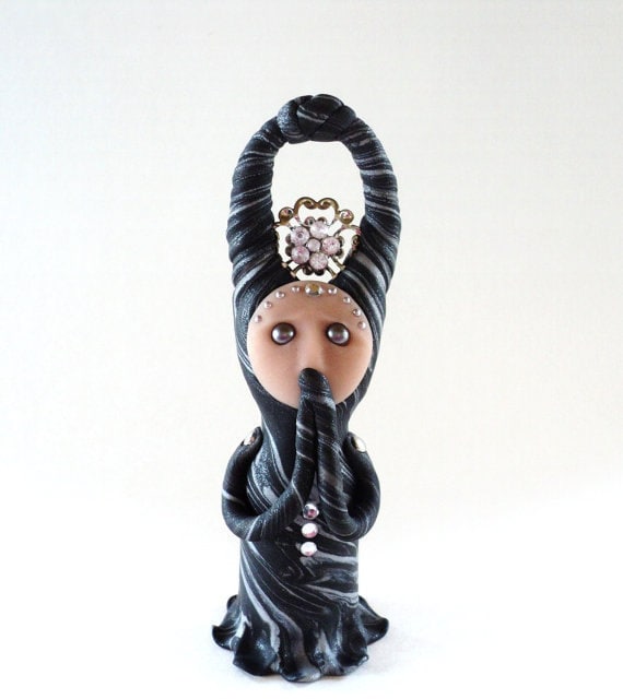 Ooak Sculpture - Lovely with Mindful Thoughts and Curiosities by Grey Mornings