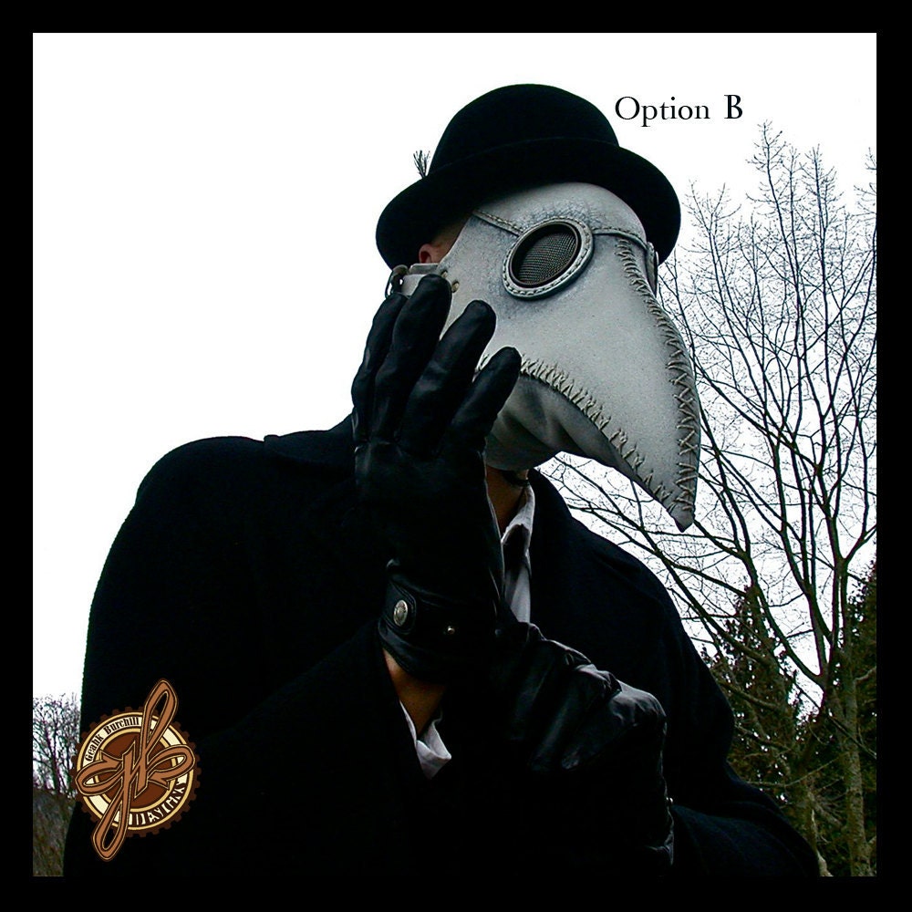 Plague Doctor Mask (White) Steampunk, Costume, Doctour De Peste