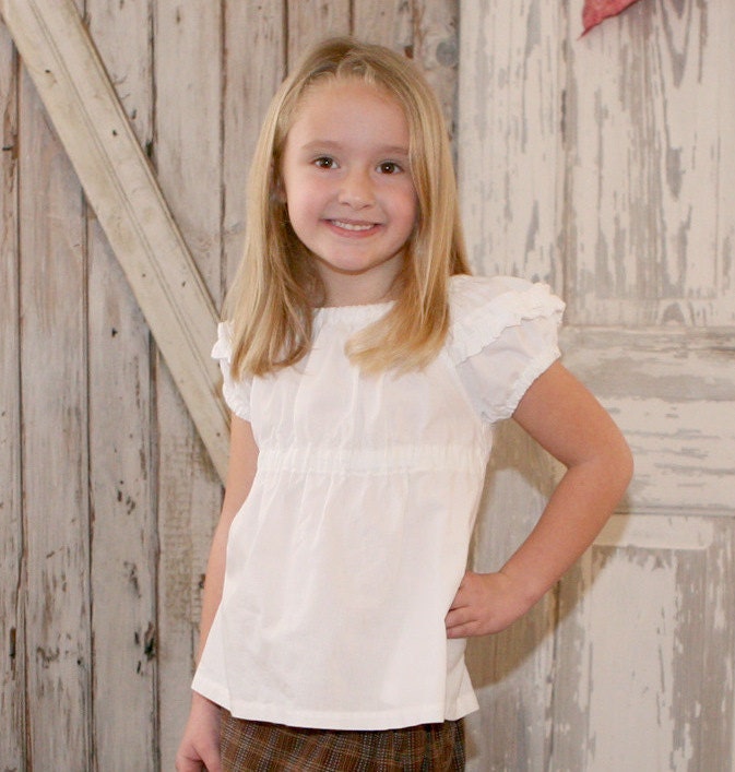 NEW Sweet Cheeks Peasant Top PDF Pattern Tutorial for girls toddlers baby and kids sizes 1-10