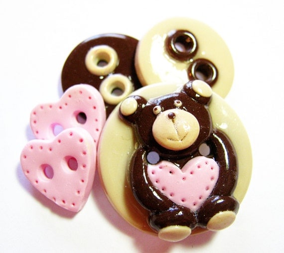 Teddy Bear (pink) Set of 6