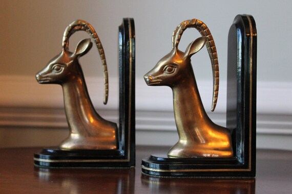 Reserved - Vintage gazelle bookends
