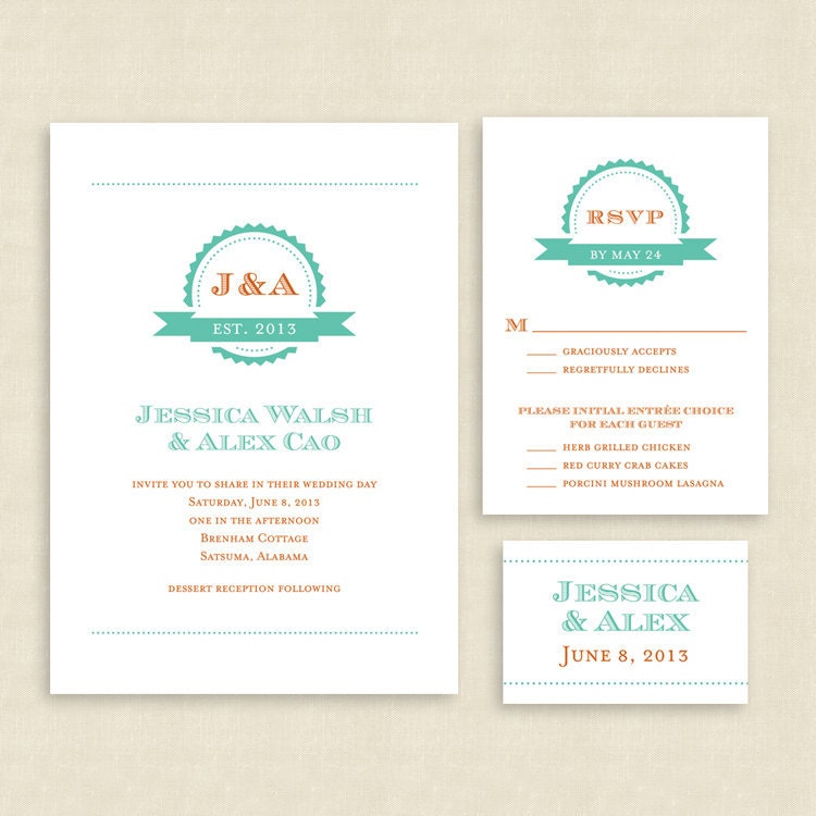 Printable DIY wedding invitation Charming 