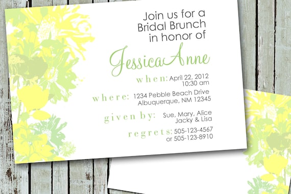 Flowery Bridal Shower Invitation