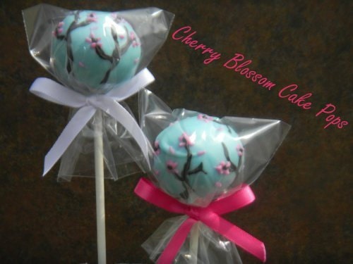 12 Cherry Blossom Cake Pops Wedding Baby Shower Bridal Party Favors Tiffany
