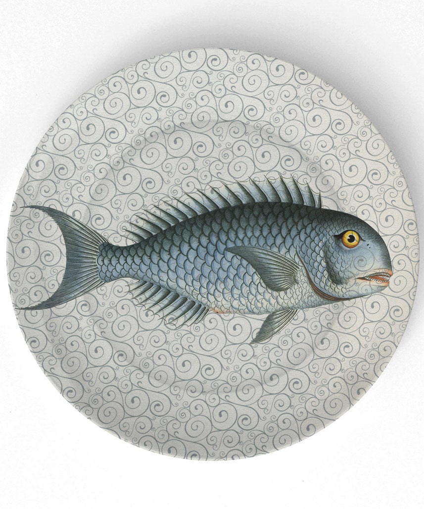 Sea Life Fish I - 1800s - 10 inch Melamine Plate