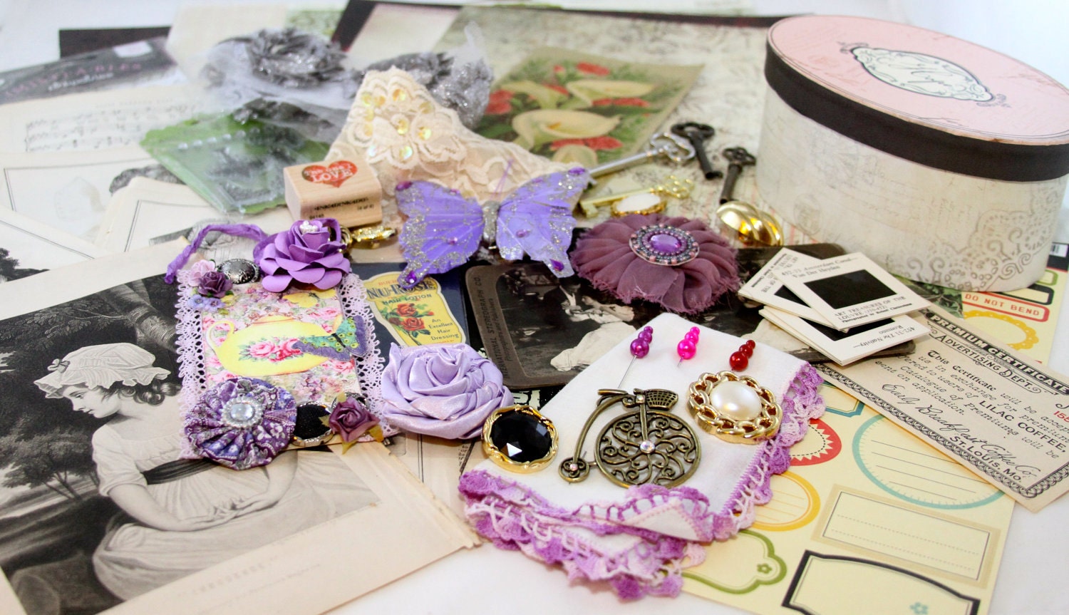 Lavender Dreams Project Scrapbook Embellishment KIT