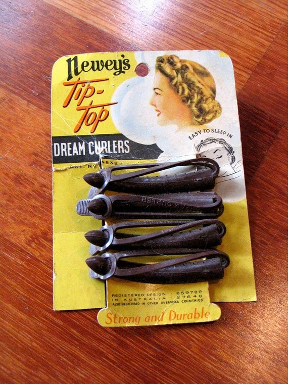 Vintage 1930s 'Tip Top' Rubber Dream Roller Curlers - Rare