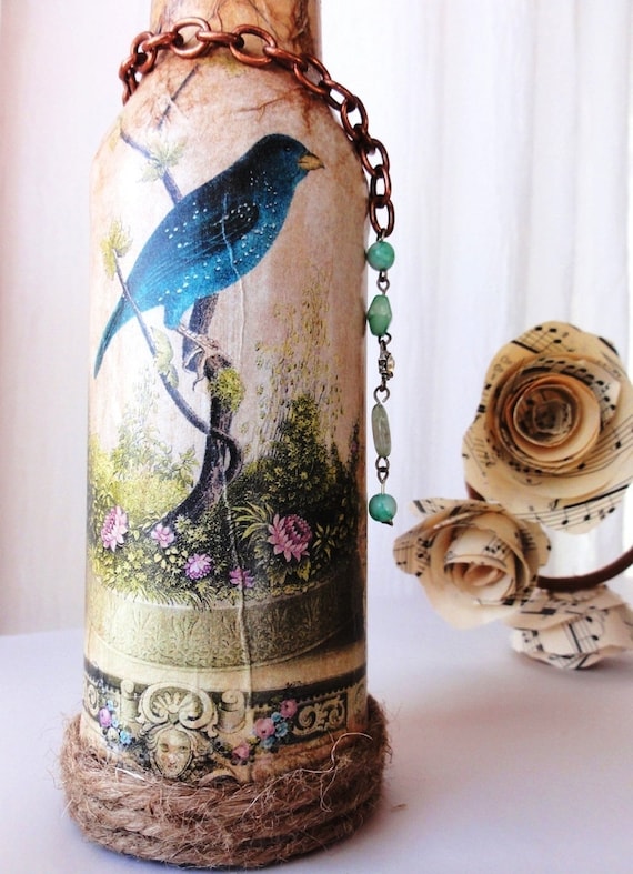 Адель-Vintage Бутылка Ваза, таблица центральным для свадьбы, дожди и Сторонам