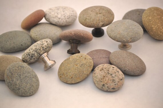 Beach and River Rock Cabinet Knobs - Handcrafted Custom Orders