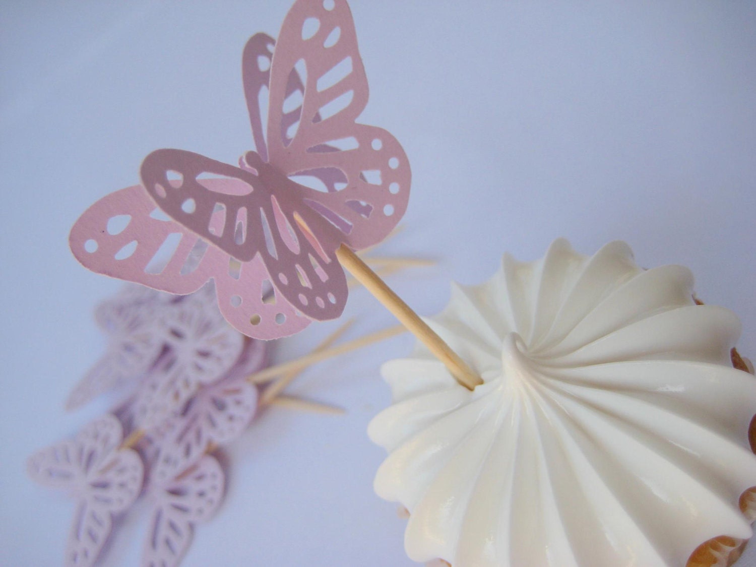 12 Large Lilac Monarch Butterfly Party Pick Food Pick Cupcake topper 12 Large Lilac Monarch Butterfly Party Pick Food Pick Cupcake topper