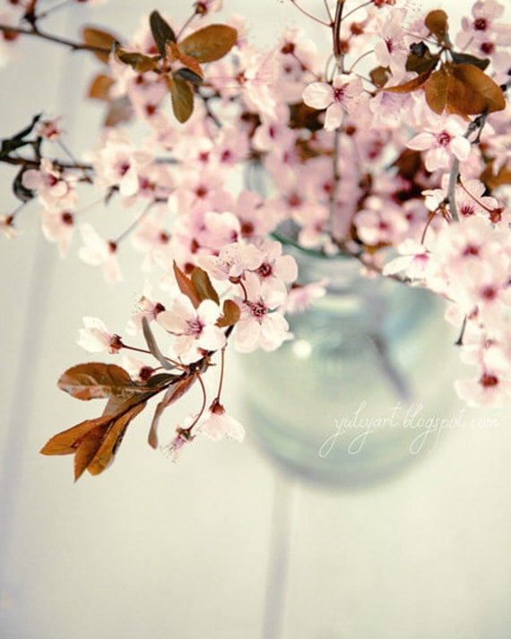 Cherry Blossom romantic print fine art photography spring nursery decor 