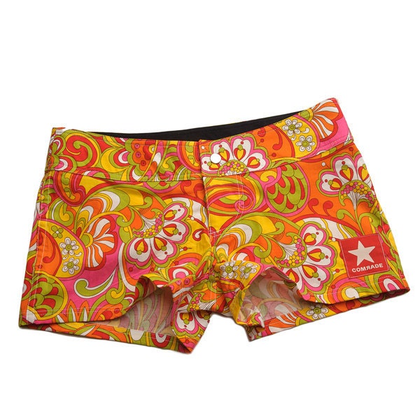 Comrade Cotton Womens Shorts Russian Floral. - comradeboardshorts Comrade Cotton Womens Shorts Russian Floral. - comradeboardshorts