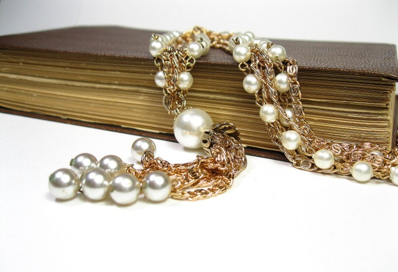 Vintage, 1960s, Mad Men, Style, Pearl, Necklace
