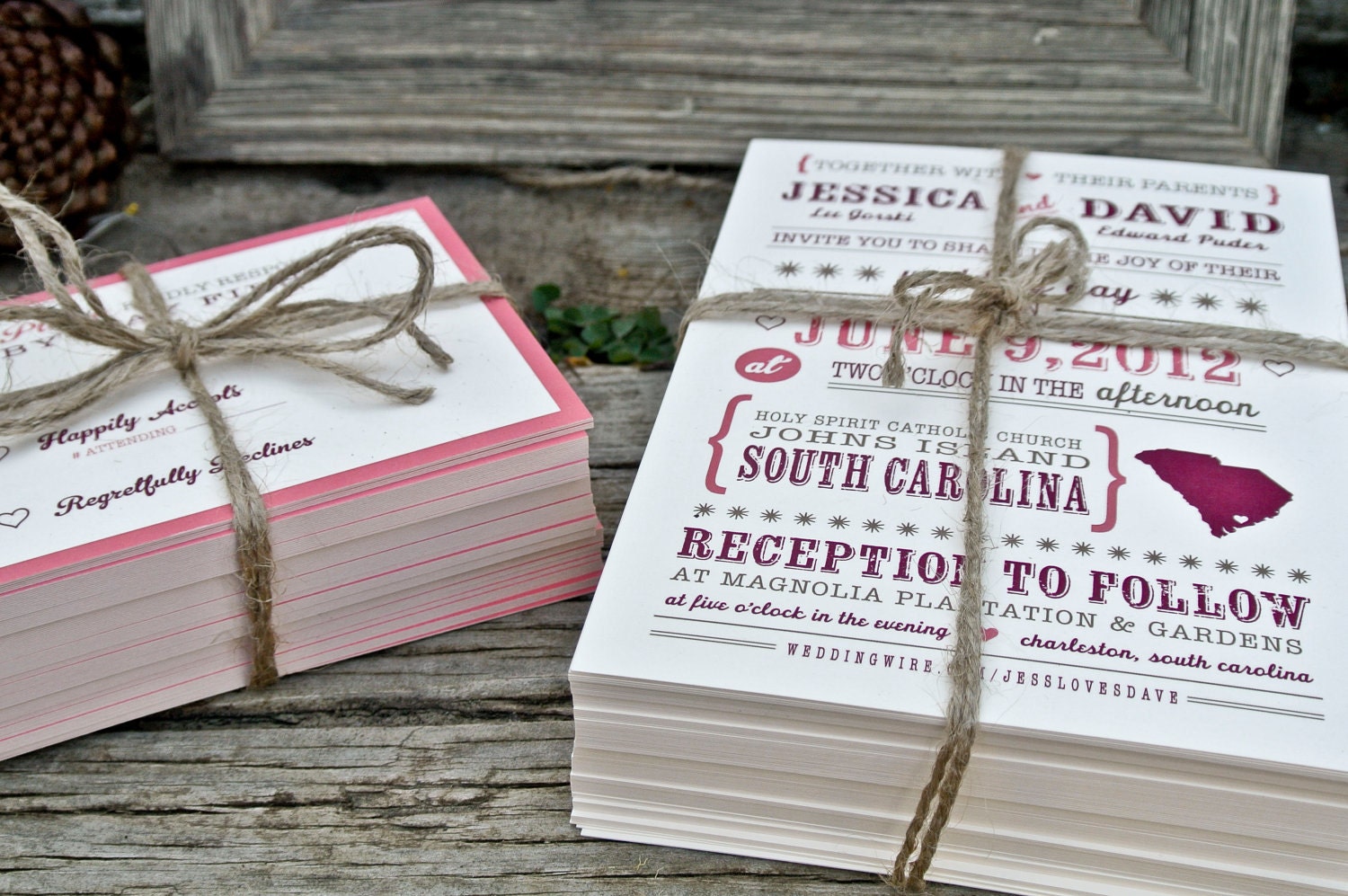 Wedding Invitation Rustic Country with a twist From WideEyesDesign