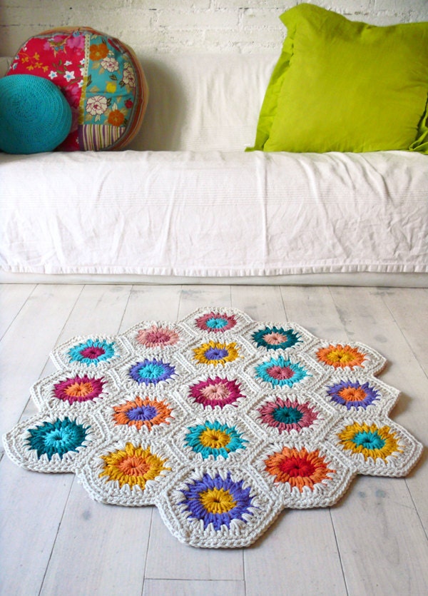 Rug Crochet - hexagon square