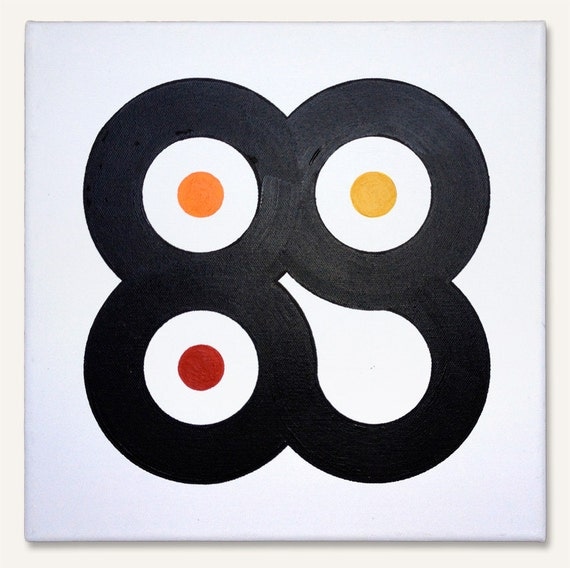 2x2 Circles No2 - Abstract Contemporary Art - Acrylic Painting on Stretched Canvas - 12" x 12"
