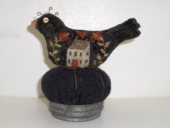Primitive Punch Needle Home Tweet Home Pin Keep