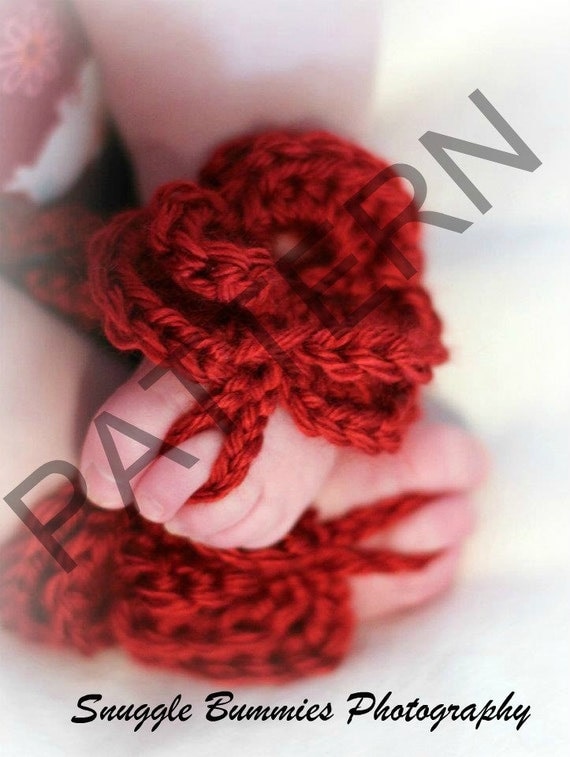 Rose Baby Barefoot Sandals Crochet PATTERN