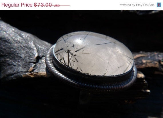 30 OFF SALE rutilated quartz ring by BeijoFlor by BeijoFlor from etsy.com