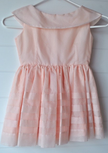 vintage pale pink girls dress size toddler 2-3