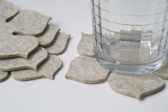 Better Homes & Gardens November 2011 Gift Guide- Flower Power Coasters in 3mm Virgin Merino Wool Felt