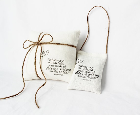 Linen Lavender Sachet, Emily Bronte, Lover's Quote, Luxurious