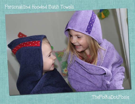 Personalized Hooded Bath Towel Baby Toddler Kid