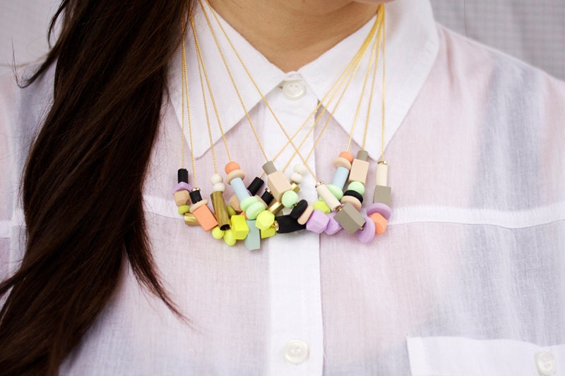 pastel mixed bead necklace no. 3