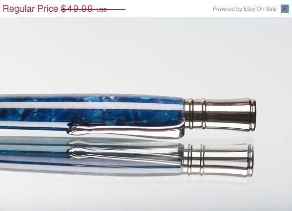 20% ALL PENS On SALE Now Executive custom pen blue handcrafted writing pens This new material is actually emulates the rich contrasting sha