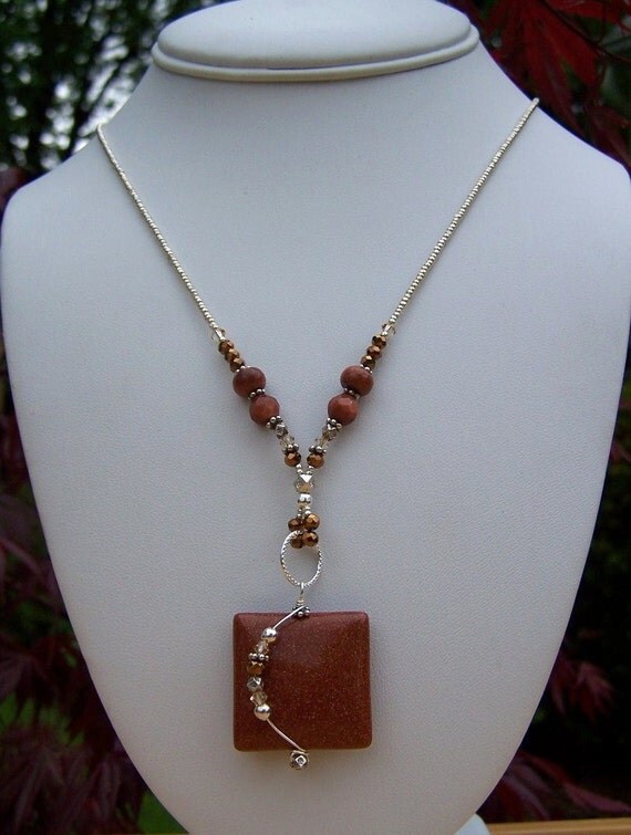 Fair And Square Goldstone Pendant Preview 5