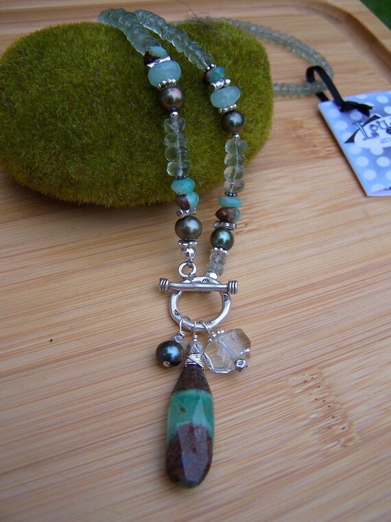 Green And Brown Chalcedony Necklace Preview 5