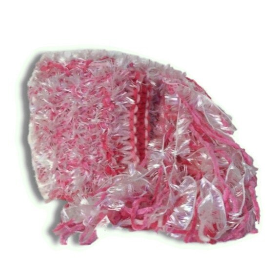 Knit Scarf Pink Peppermint Fluff