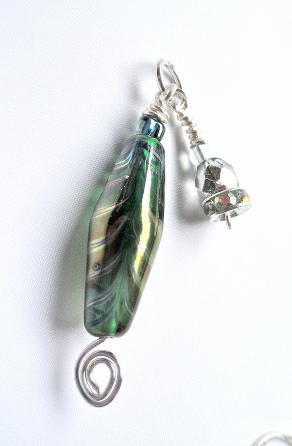 Mystic Forest Green Lampwork Pendant