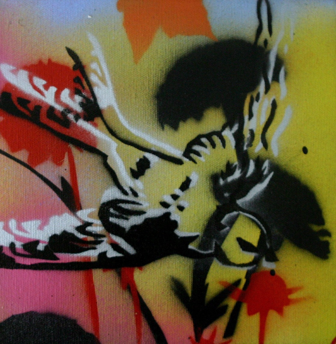 Swallow Bird Stencil On Canvas From soule