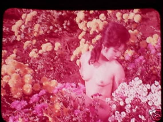 Nude Japanese Girl Slides in a field of flowers From ArtZodiac