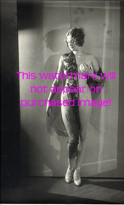EXOTIC Nude Draped French MODEL Vintage Photo Reprint MATURE exotic nude