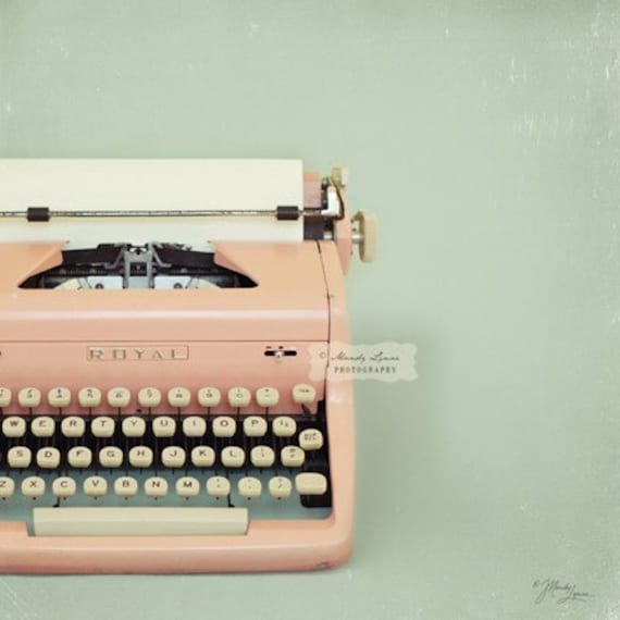 pink typewriter