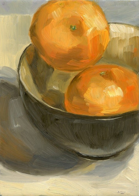 Two Clementines and a Bowl