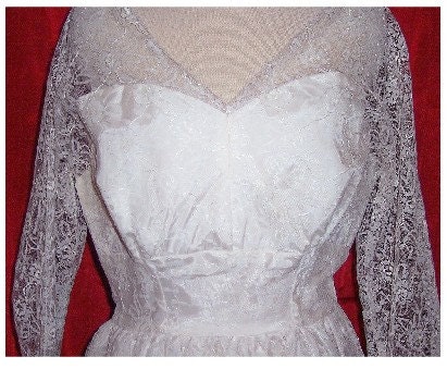 Vintage 1950 39s Spanish Lace Wedding Gown From PhoebeDelia