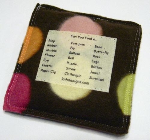 Brown Dot I Spy Bag, eye spy game