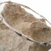 Thin silver bangle, hammered sterling bracelet bangle