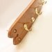 The Caravel, Finest recycled oak wine barrel stave coat rack, 4 hat and coat hooks, elegantly recycled wood, choose your color