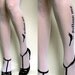 sexy, funny and flirty FOLLOW ME twitter TATTOO thigh-high stockings WHITE