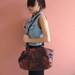 faux leather patchwork slouch bag
